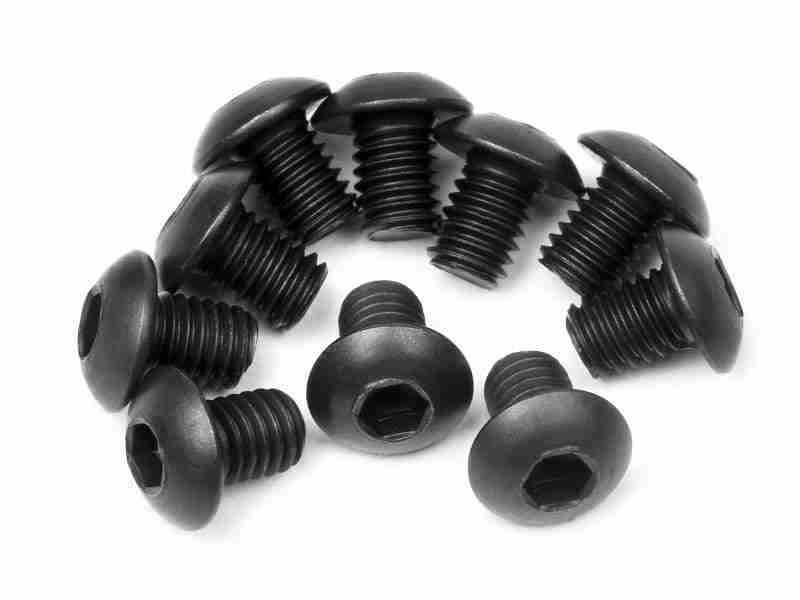 100558_100558_01p_800_600 HPI 100558 Button Head Screw M3X4mm (Hex Socket/10Pcs)