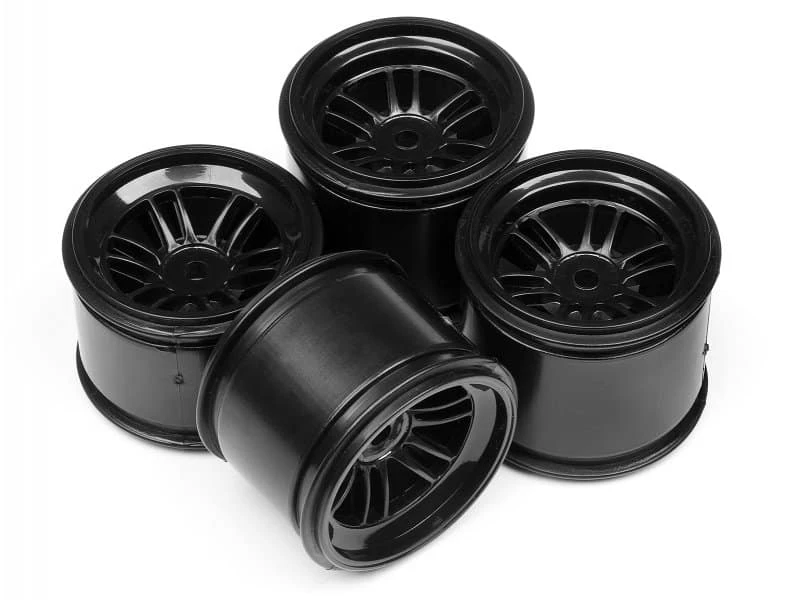 102824_102824_01p_800_600 HPI 102824 Ft01 Wheel Set (Black/Front 2Pcs/Rear 2Pcs)