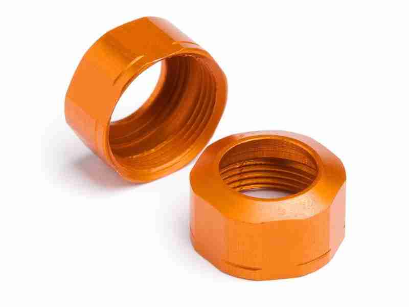 106633_106633_01p_800_600 HPI 106633 Shock Cap 12Xm13X0.8mm (Orange/Grooved/2Pcs)