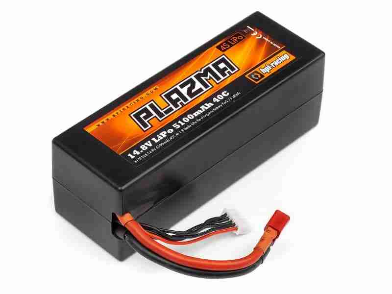 107225_107225_01p_800_600 HPI 107225 Plazma 14.8V 5100Mah 40C Lipo Battery Pack 75.48Wh