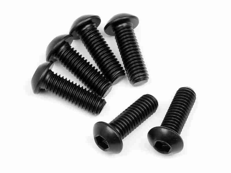 108709_108709_01p_800_600 HPI 108709 Button Head Screw M6X18mm (Hex Socket) (6Pcs)