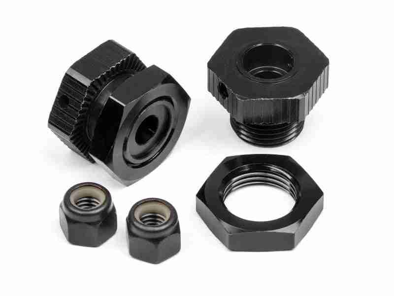 114341_114341_01_800_600 HPI 114341 Aluminum Wheel Hex Hub Set 17mm (Black/4Pcs)