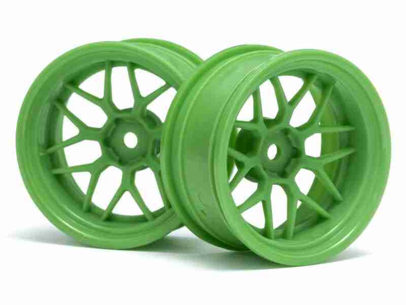 116532_116532_01_800_600 HPI 116532 Tech 7 Wheel Green 52X26X+9mm Offset (2Pcs)