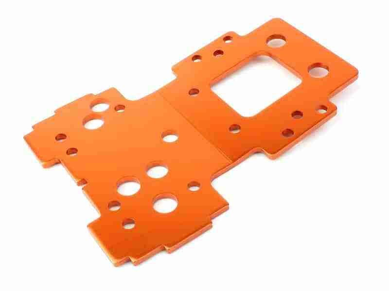 160143_160143_01n_800_600 HPI 160143 Bulkhead Lower Plate 2.5mm (Flux/Orange)