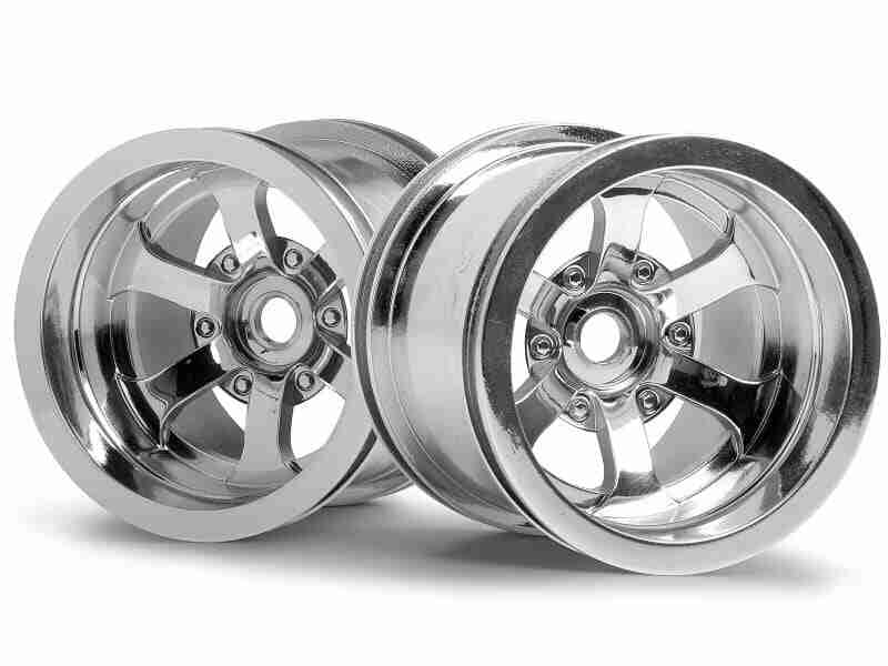 3087_3087_01p_800_600 HPI 3087 Scorch 6-Spoke Wheel Shiny Chrome (55X50mm/2Pcs)