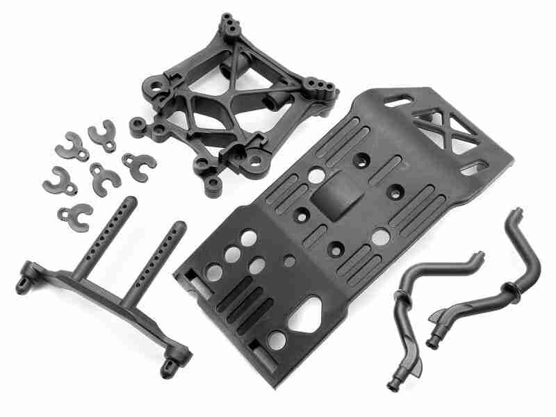 85234_85234_01p_800_600 HPI 85234 Skid Plate/Body Mount/Shock Tower Set