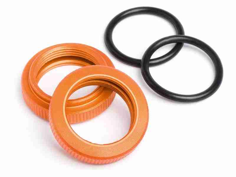 87492_87492_01p_800_600 HPI 87492 Shock Adjuster Nut 20mm (Orange/2Pcs)