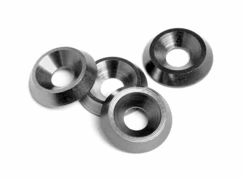 88008_88008_01p_800_600 HPI 88008 Cone Washer 3X9X2mm (Gunmetal/4Pcs)