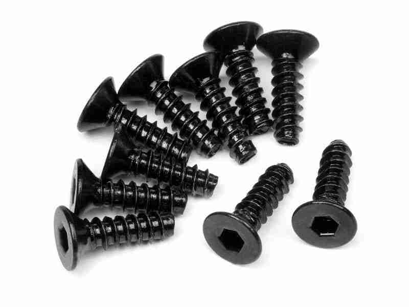 94304_94304_01p_800_600 HPI 94304 Tp. Flat Head Screw M3X10mm (Hex Socket/10Pcs)