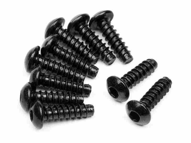 94354_94354_01p_800_600 HPI 94354 Tp. Button Head Screw M3X10mm (Hex Socket/10Pcs)