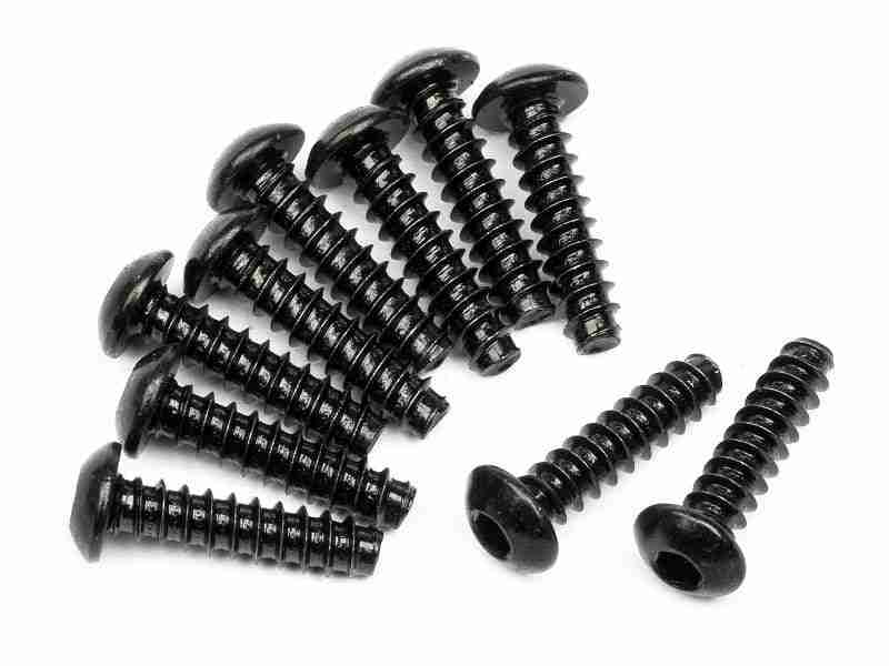 94355_94355_01p_800_600 HPI 94355 Tp. Button Head Screw M3X12mm (Hex Socket/10Pcs)