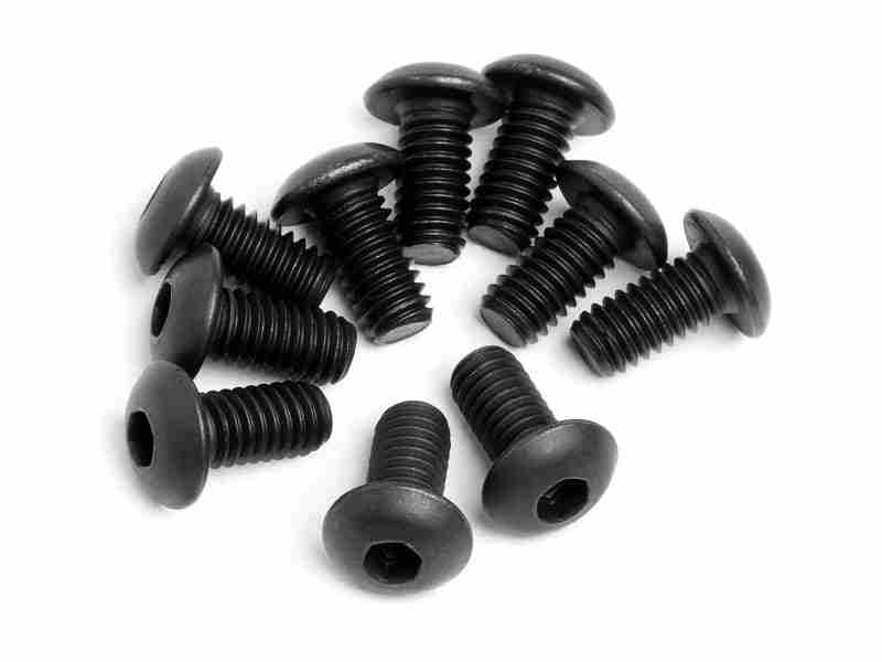 94553_94553_01p_800_600 HPI 94553 Button Head Screw M4X8mm (10Pcs)