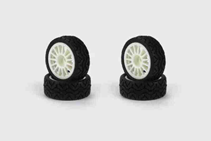 Carisma RC - GT24 - Mitsubishi Lancer Evo IV WRC - Wheel - Tire - Set 4Pcs Carisma RC - GT24 - Mitsubishi Lancer Evo IV WRC - Wheel - Tire - Set 4Pcs