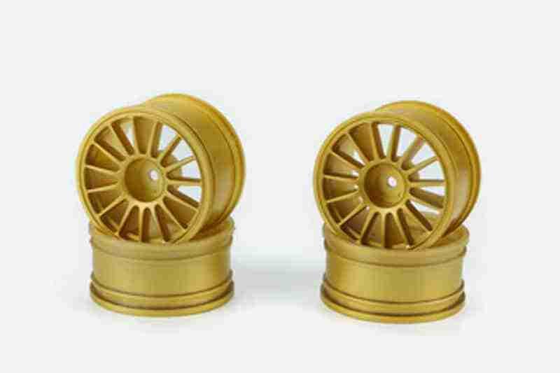 Carisma RC - M48S - Multi Spoke Wheels - Gold - Set 4 Pcs Carisma RC - M48S - Multi Spoke Wheels - Gold - Set 4 Pcs