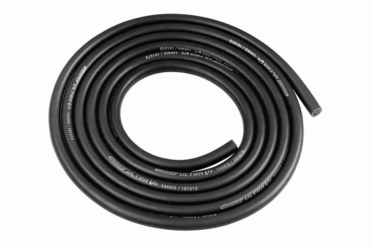 Corally Ultra V+ Silicone Wire Super Flexible Black 14AWG 1018 / 0.05 Strands ODø 3.5mm 1m Corally Ultra V+ Silicone Wire Super Flexible Black 14AWG 1018 / 0.05 Strands ODø 3.5mm 1m