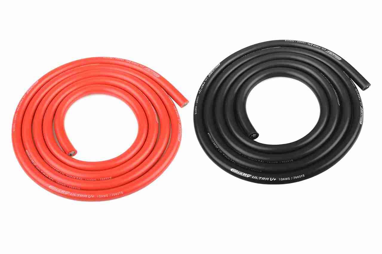 Corally Ultra V+ Silicone Wire Super Flexible Black and Red 10AWG 2683 / 0.05 Strands ODø 5.5mm 2x 1m Corally Ultra V+ Silicone Wire Super Flexible Black and Red 10AWG 2683 / 0.05 Strands ODø 5.5mm 2x 1m