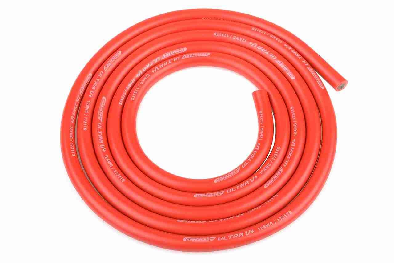 Corally Ultra V+ Silicone Wire Super Flexible Red 12AWG 1731 / 0.05 Strands ODø 4.5mm 1m Corally Ultra V+ Silicone Wire Super Flexible Red 12AWG 1731 / 0.05 Strands ODø 4.5mm 1m