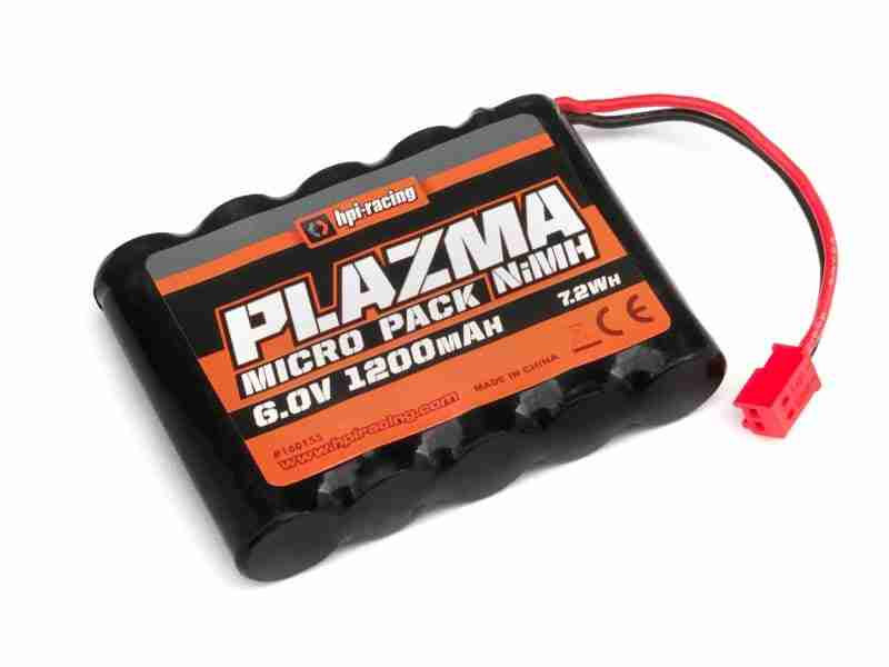 HPI-160155-Plazma-6.0V-1200mAh-Micro-RS4-NiMh-Batteripakke HPI Plazma 6.0V 1200mAh Micro RS4 NiMh Batteri