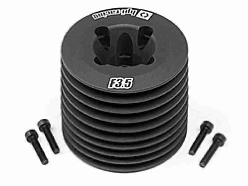HPI-Racing-111609-Aluminum-Heatsink-Head-Black-F3.5-V2 HPI 111609 Aluminum Heatsink Head (Black/F3.5 V2)