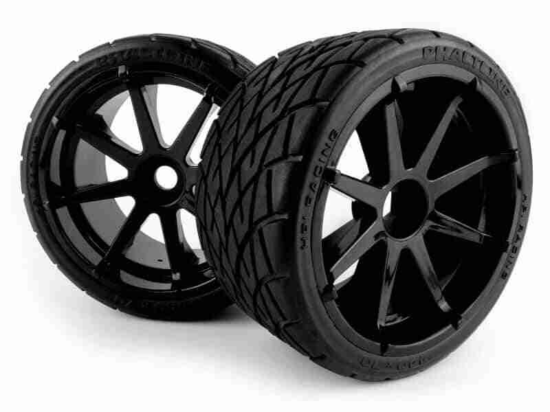 HPI-Racing-160508-Mounted-Phaltline-Tire-on-3256-Blast-Black-Wheel HPI 160508 Mounted Phaltline Tire on 3256 Blast Black Wheel