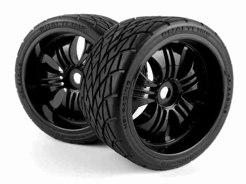 HPI-Racing-160509-Mounted-Phaltline-Tire-on-3251-Tremor-Black-Wheel HPI 160509 Mounted Phaltline Tire on 3251 Tremor Black Wheel