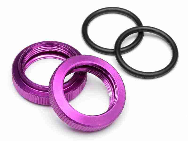 HPI-Racing-86446-Shock-Adjuster-Nut-20mm-Purple-2Pcs HPI 86446 Shock Adjuster Nut 20mm Purple