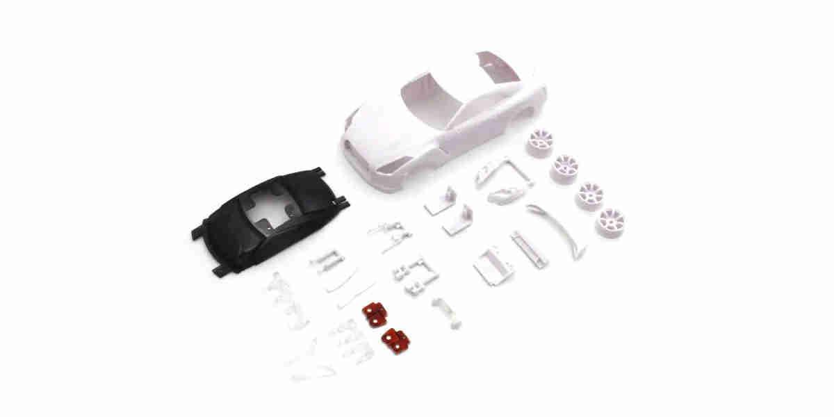 K.MZN210 Kyosho Bodyshell Nissan Skyline GT-R R35 Mini-Z + AWD Rims (White Body)