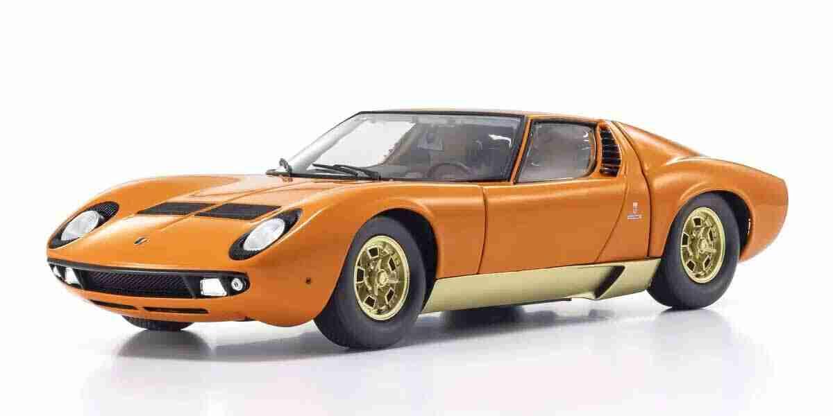 Kyosho 1:18 Lamborghini Miura P400 1968 Orange-Gold KS08314PB Kyosho 1:18 Lamborghini Miura P400 1968 Orange-Gold