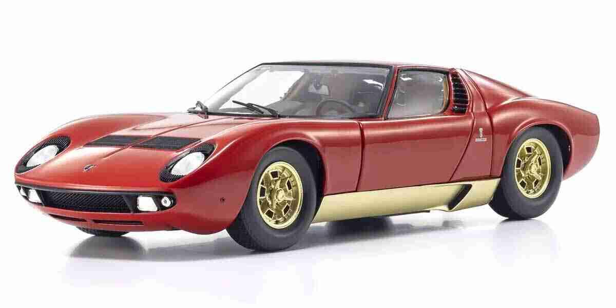 Kyosho 1:18 Lamborghini Miura P400 1968 Red-Gold KS08314R Kyosho 1:18 Lamborghini Miura P400 1968 Red-Gold