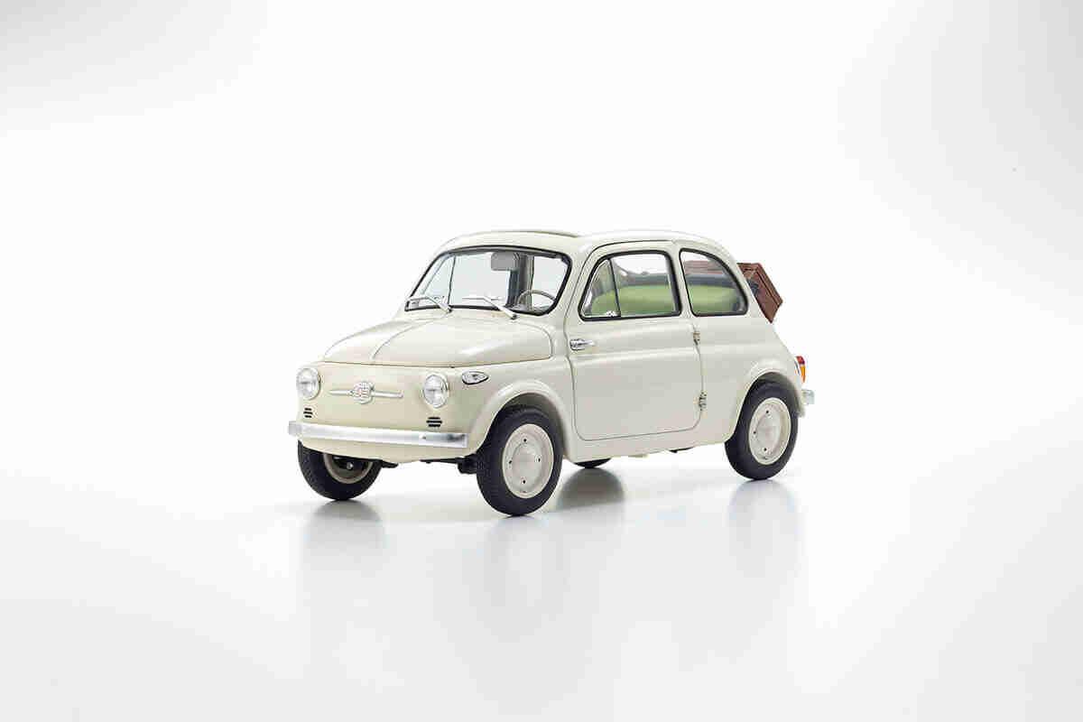 Kyosho 1-18 Fiat Nuova 500 Ivory Accessories Version KS08966WA Kyosho 1:18 Fiat Nuova 500 Ivory Accessories Version