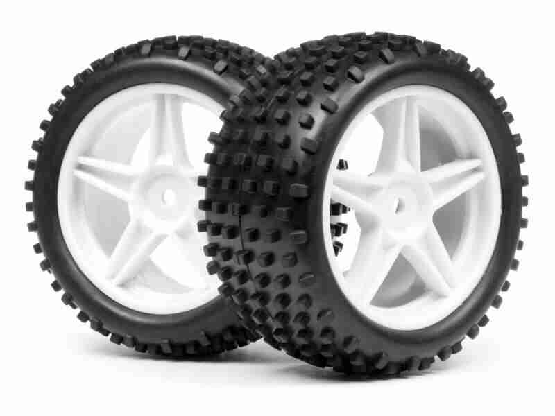 Maverick-22115-1-10-Buggy-White-Rear-Wheel-Tyre-Assembly Maverick 22115 1:10 Buggy White Rear Wheel & Tyre Assembly