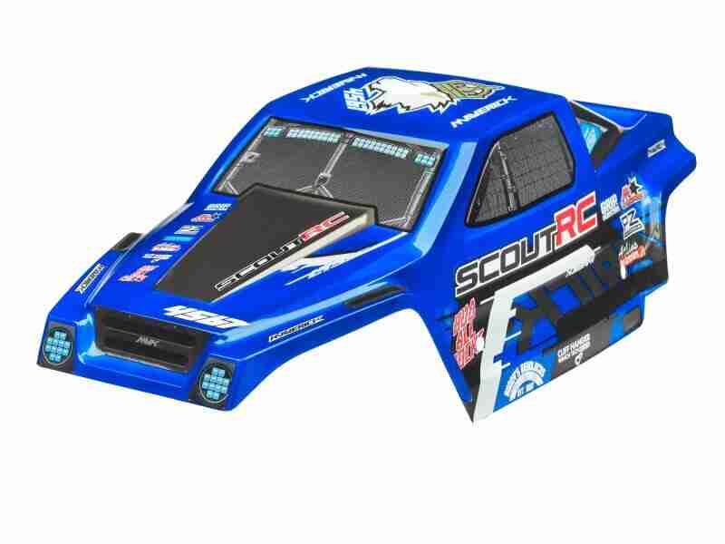 Maverick-25066-Painted-Scout-Rc-Bodyshell-Blue-W-Decals Maverick 25066 Painted Scout Rc Bodyshell Blue W/Decals
