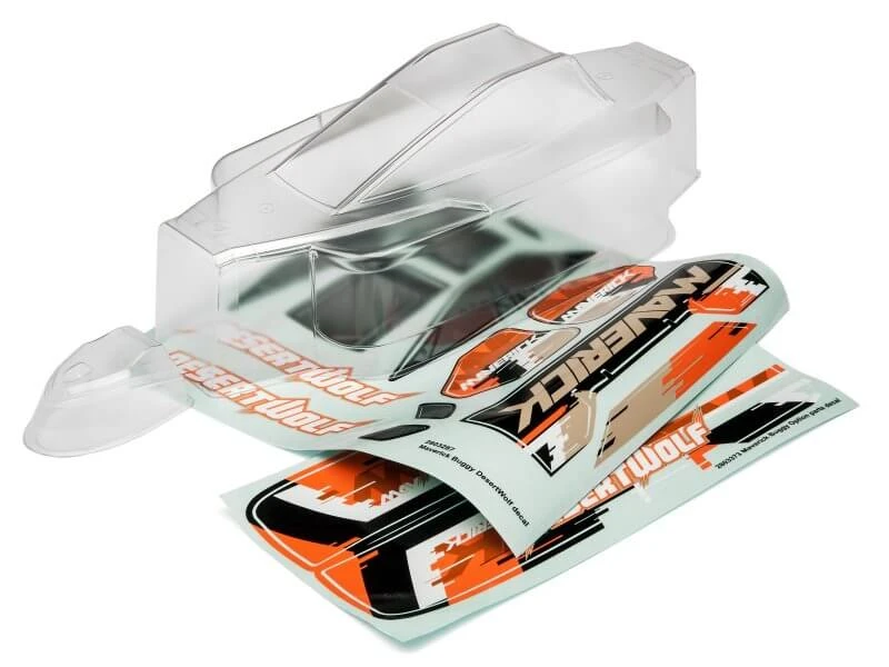Maverick-29011-Desertwolf-Clear-Karosse-med-Decals Maverick Desertwolf Clear Karosse W/Decals
