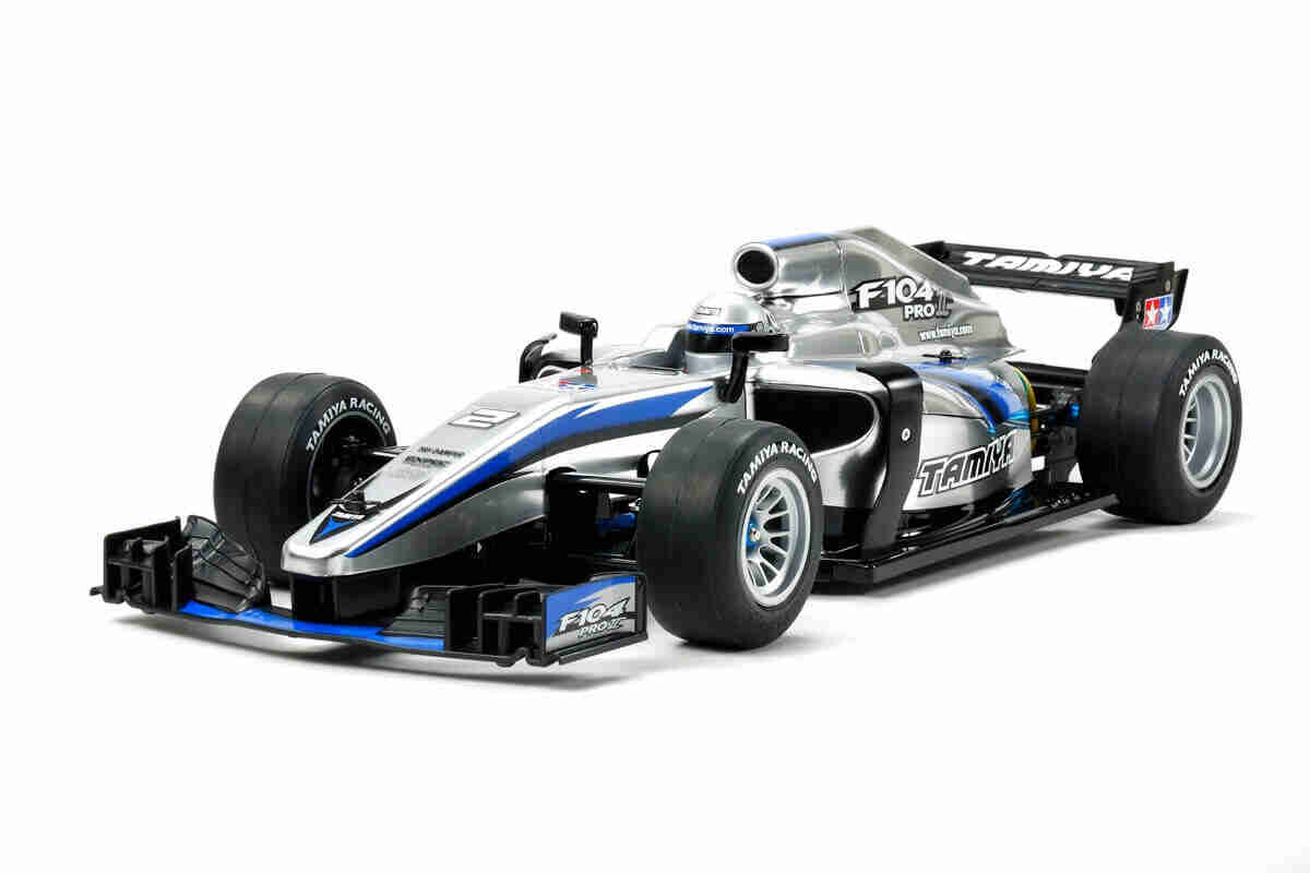 Tamiya-58652-F104-Pro-II-Formel-1-Chassis-Kit-inkl.-karosseri-fjernstyret-bil Tamiya 58652 F104 Pro II Formel 1 Fjernstyret bil