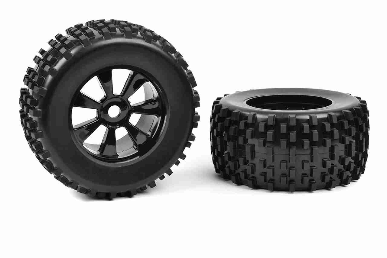Team Corally 1/8 MT Tires Gripper Glued on Spoke Rims Black 1 Pair Team Corally 1/8 MT Tires Gripper Glued on Spoke Rims Black 1 Pair