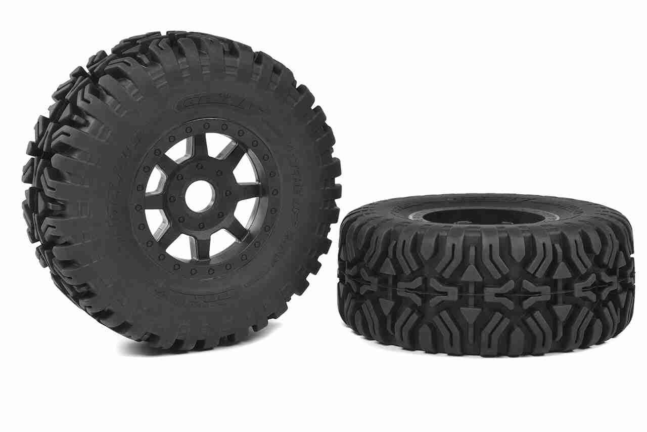 Team Corally 1/8 SC Tires Mudclaws Glued on Black SC Rims 1 Pair Team Corally 1/8 SC Tires Mudclaws Glued on Black SC Rims 1 Pair