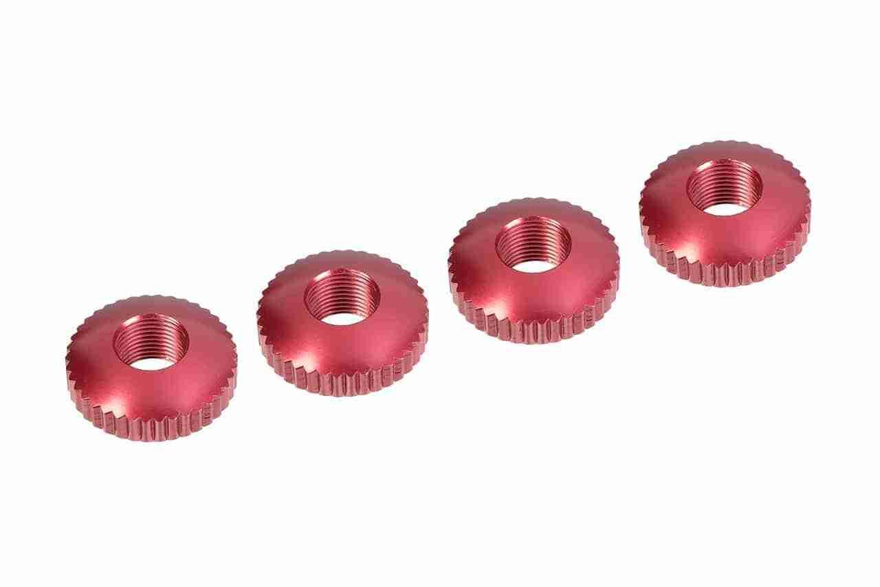 Team Corally Alum. Body Mount Cambered Nuts 4 Pcs Team Corally Alum. Body Mount Cambered Nuts 4 Pcs