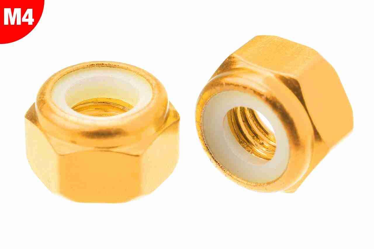 Team Corally Aluminium Nylstop Nut M4 Gold 10 pcs Team Corally Aluminium Nylstop Nut M4 Gold 10 pcs