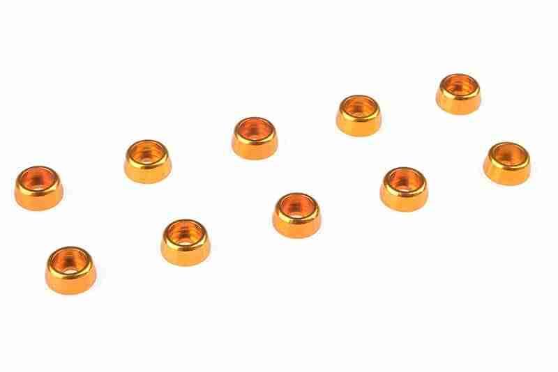 Team Corally Aluminium Washer for M2 Socket Head Screws OD=6mm Gold 10 pcs Team Corally Aluminium Washer for M2 Socket Head Screws OD=6mm Gold 10 pcs