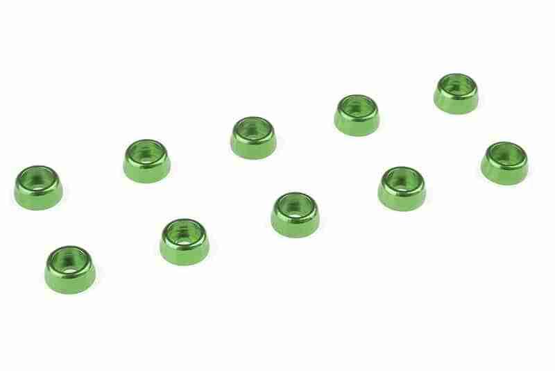 Team Corally Aluminium Washer for M2 Socket Head Screws OD=6mm Green 10 pcs Team Corally Aluminium Washer for M2 Socket Head Screws OD=6mm Green 10 pcs