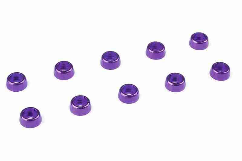 Team Corally Aluminium Washer for M2 Socket Head Screws OD=6mm Purple 10 pcs Team Corally Aluminium Washer for M2 Socket Head Screws OD=6mm Purple 10 pcs