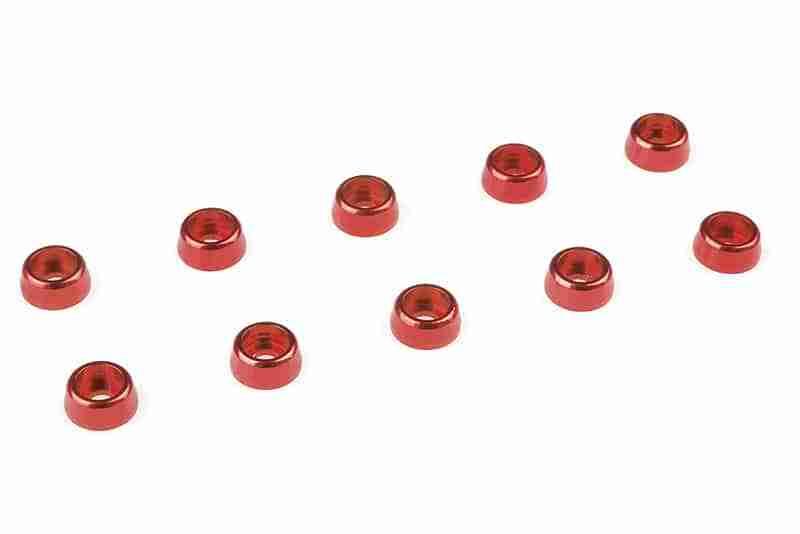 Team Corally Aluminium Washer for M2 Socket Head Screws OD=6mm Red 10 pcs Team Corally Aluminium Washer for M2 Socket Head Screws OD=6mm Red 10 pcs