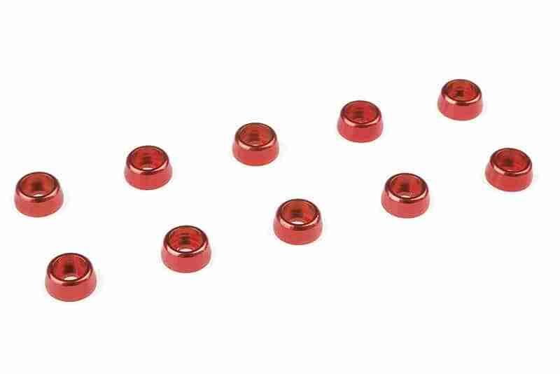Team Corally Aluminium Washer for M2 Socket Head Screws OD=6mm Red 10 pcs Team Corally Aluminium Washer for M2 Socket Head Screws OD=6mm Red 10 pcs