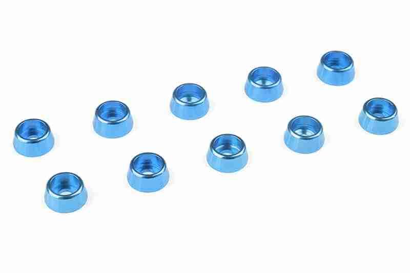 Team Corally Aluminium Washer for M2.5 Socket Head Screws OD=7mm Blue 10 pcs Team Corally Aluminium Washer for M2.5 Socket Head Screws OD=7mm Blue 10 pcs