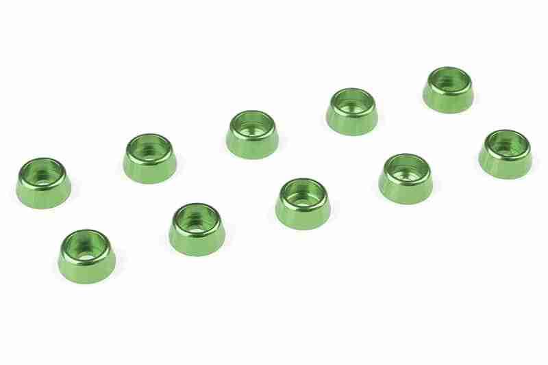 Team Corally Aluminium Washer for M2.5 Socket Head Screws OD=7mm Green 10 pcs Team Corally Aluminium Washer for M2.5 Socket Head Screws OD=7mm Green 10 pcs