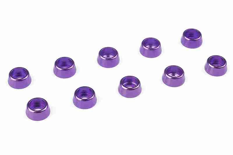 Team Corally Aluminium Washer for M2.5 Socket Head Screws OD=7mm Purple 10 pcs Team Corally Aluminium Washer for M2.5 Socket Head Screws OD=7mm Purple 10 pcs