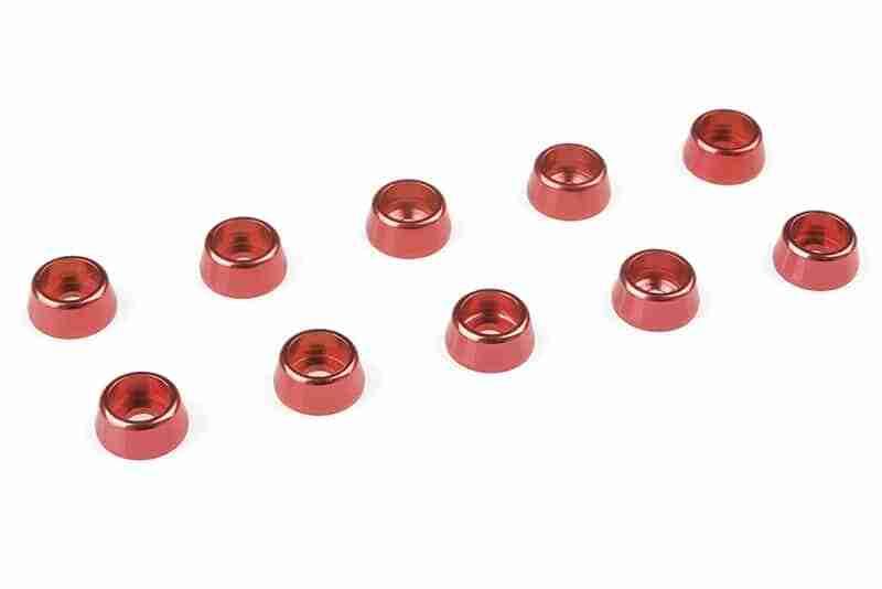 Team Corally Aluminium Washer for M2.5 Socket Head Screws OD=7mm Red 10 pcs Team Corally Aluminium Washer for M2.5 Socket Head Screws OD=7mm Red 10 pcs
