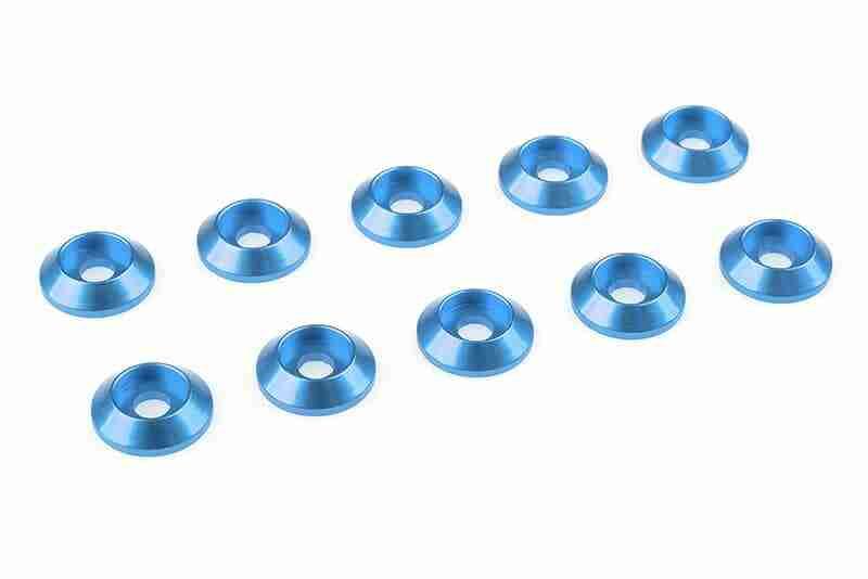 Team Corally Aluminium Washer for M3 Button Head Screws OD=10mm Blue 10 pcs Team Corally Aluminium Washer for M3 Button Head Screws OD=10mm Blue 10 pcs