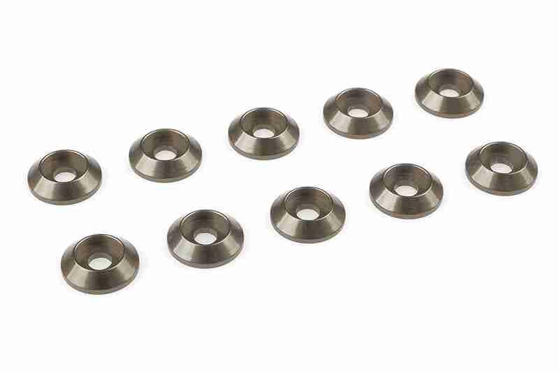 Team Corally Aluminium Washer for M3 Button Head Screws OD=10mm Gun Metal 10 pcs Team Corally Aluminium Washer for M3 Button Head Screws OD=10mm Gun Metal 10 pcs