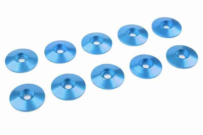 Team Corally Aluminium Washer for M3 Button Head Screws OD=15mm Blue 10 pcs Team Corally Aluminium Washer for M3 Button Head Screws OD=15mm Blue 10 pcs